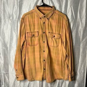 Men’s Flannel XL muted orange autumn tones shirt Urban Outfitters
